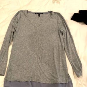 White House Black market size extra small gray top